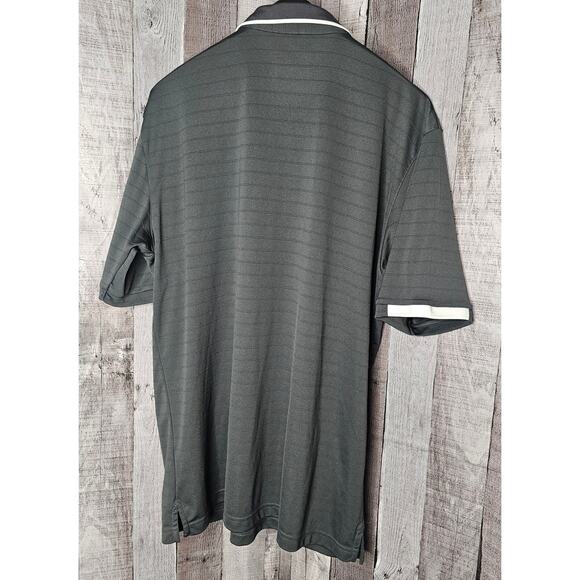 CALLAWAY Opti-Dri Golf Short Sleeve Polo SHIRT Gray White Men's size Large - Picture 2 of 5